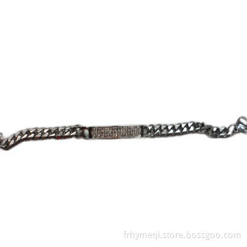 Bracelet for Ladies with IP Gold Plating, Polymer Clay with Crystal Stone
